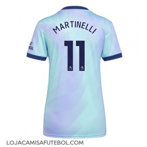 Camisa de Futebol Arsenal Gabriel Martinelli #11 Equipamento Alternativo Mulheres 2024-25 Manga Curta